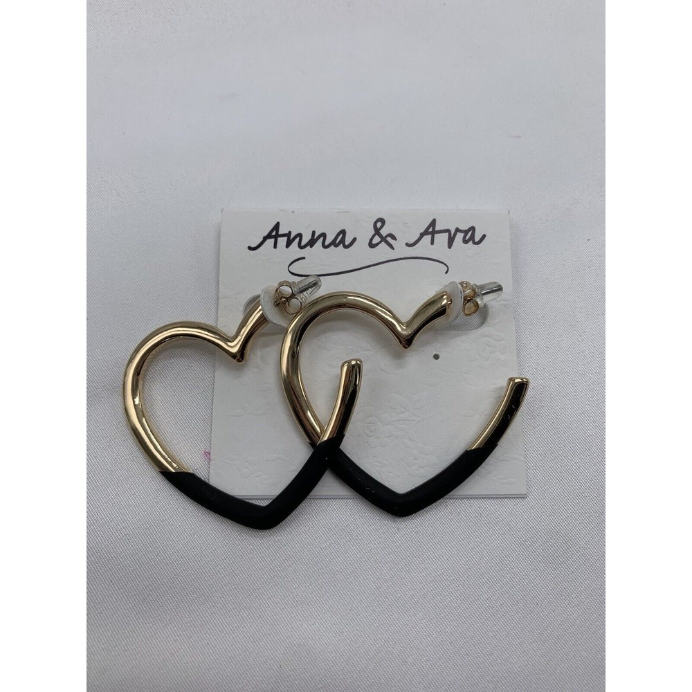 Earrings Anna & Ava Hearts Gold Tone